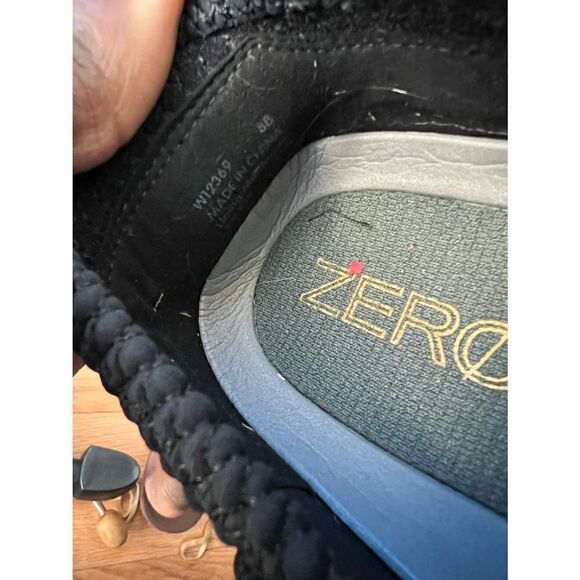 Cole Haan ZeroGrand Quilted Casual Sneakers Black Stretch Textile/Leather 8B - Picture 6 of 8